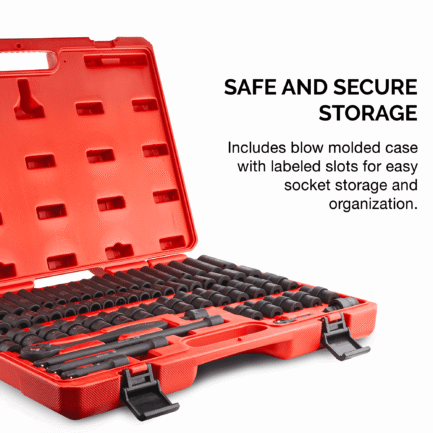 neiko 02471a impact socket set, 3/8” drive, 67 piece, metric and standard master socket set with shallow & deep sockets, ratchet, swivel sockets, extension bars, adapters, cr v & cr mo neiko 02471a impact socket set, 3/8” drive, 67 piece, metric and standard master socket set with shallow & deep sockets, ratchet, swivel sockets, extension bars, adapters, cr v & cr mo