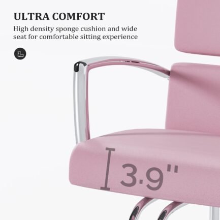 omysalon salon chair heavy duty for stylist, barber chair pink 360 degree swivel, hydraulic pump for hair cutting, beauty spa styling hairdressing tattoo equipment omysalon salon chair heavy duty for stylist, barber chair pink 360 degree swivel, hydraulic pump for hair cutting, beauty spa styling hairdressing tattoo equipment
