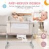 baby joy bassinet bedside sleeper, 3 in 1 folding crib w/adjustable height, mattress, lockable wheels, storage pocket & carry bag for infant newborn, stationary & rock, portable baby bassinet (beige) baby joy bassinet bedside sleeper, 3 in 1 folding crib w/adjustable height, mattress, lockable wheels, storage pocket & carry bag for infant newborn, stationary & rock, portable baby bassinet (beige)