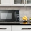 compact countertop microwave oven with touch control, led display, 700w, 10 power levels, 6 auto menus, glass turntable and child safe lock, 0.7 cu., ft. black compact countertop microwave oven with touch control, led display, 700w, 10 power levels, 6 auto menus, glass turntable and child safe lock, 0.7 cu., ft. black