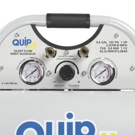quipall 4 1 siltwn al ultra quiet 1 hp 4.6 gallon oil free twin stack air compressor quipall 4 1 siltwn al ultra quiet 1 hp 4.6 gallon oil free twin stack air compressor