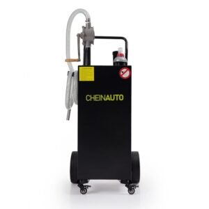 soonbuy 30 gallon portable gas caddy fuel storage tank large gasoline diesel can with 2 wheels for boat, atv, car, motorcycle – black