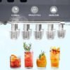 countertop ice maker,portable ice machine with carry handle,self cleaning,basket and scoop,9 cubes in 6 mins,26.5lbs/24hrs,2 sizes of bullet ice,for home,kitchen,party,grey countertop ice maker,portable ice machine with carry handle,self cleaning,basket and scoop,9 cubes in 6 mins,26.5lbs/24hrs,2 sizes of bullet ice,for home,kitchen,party,grey