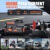 biuble car jump starter with air compressor, 4500a peak 26800mah 12v auto with 150psi tire inflator(up to all gas or 10.0l diesel engine) biuble car jump starter with air compressor, 4500a peak 26800mah 12v auto with 150psi tire inflator(up to all gas or 10.0l diesel engine)