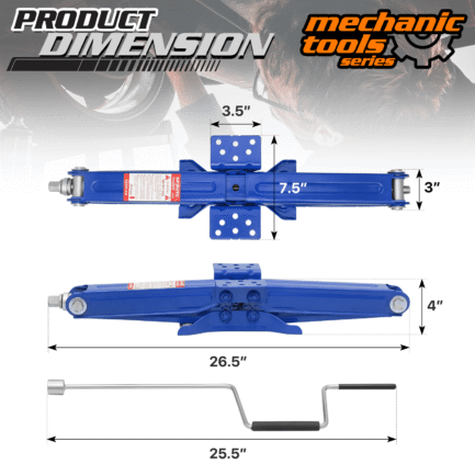 m auto 2.5 ton scissor jack set of 2, 5000lbs heavy duty car jack kit for changing tires tools, stabilizer leveling scissor jacks with handle, blue m auto 2.5 ton scissor jack set of 2, 5000lbs heavy duty car jack kit for changing tires tools, stabilizer leveling scissor jacks with handle, blue