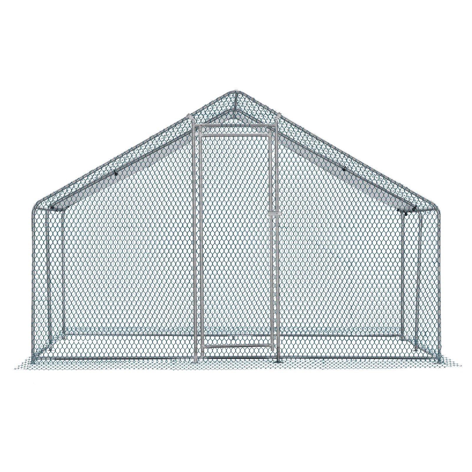 10 x 10 ft large metal chicken coop, walk in poultry cage chicken hen run house with waterproof cover, rabbits cats dogs farm pen for outdoor backyard farm garden 10 x 10 ft large metal chicken coop, walk in poultry cage chicken hen run house with waterproof cover, rabbits cats dogs farm pen for outdoor backyard farm garden