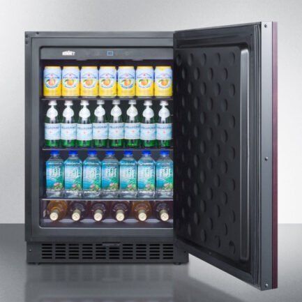 24″ wide built in all refrigerator (panel not included), black cabinet 24″ wide built in all refrigerator (panel not included), black cabinet