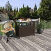 gdlf outdoor storage cabinet solid wood prep grill table with stainless steel top waterproof cover dark brown gdlf outdoor storage cabinet solid wood prep grill table with stainless steel top waterproof cover dark brown