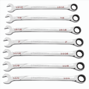 7 piece 120xp universal spline sae xl combination wrench set