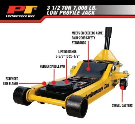 performance tool w1645 3.5 ton 7,000 lbs low profile jack, 3 1/2″ to 20 1/2″ lift performance tool w1645 3.5 ton 7,000 lbs low profile jack, 3 1/2″ to 20 1/2″ lift
