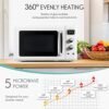 arlime retro microwave, 900w/0.9cu.ft, small countertop microwave w/defrost & auto cooking, led display, pull handle, easy clean stainless steel interior, child lock, etl certification, microwave oven arlime retro microwave, 900w/0.9cu.ft, small countertop microwave w/defrost & auto cooking, led display, pull handle, easy clean stainless steel interior, child lock, etl certification, microwave oven