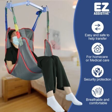 ez assistive universal full body patient lift sling, mesh fabric patient sling transfer and bathing aids, 500lb weight capacity ez assistive universal full body patient lift sling, mesh fabric patient sling transfer and bathing aids, 500lb weight capacity