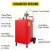 bentism fuel caddy fuel storage tank 35 gallon 4 wheels with manuel pump, red bentism fuel caddy fuel storage tank 35 gallon 4 wheels with manuel pump, red