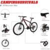 campingsurvivals 26″ lightweight explorer mountain bike, for men and women exercise fitness, 21 speed, red/black campingsurvivals 26″ lightweight explorer mountain bike, for men and women exercise fitness, 21 speed, red/black