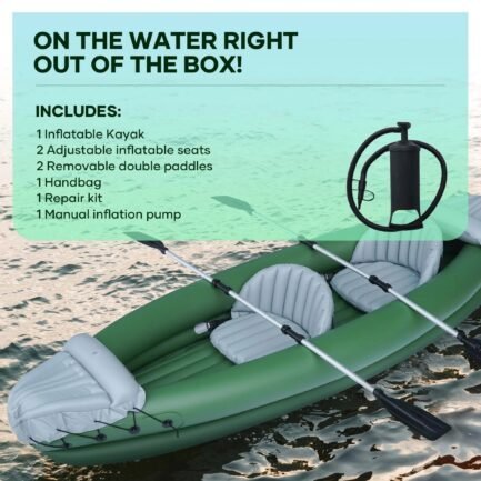 naipo 2 person inflatable kayak for adults with aluminum oars bag carry patch air pump naipo 2 person inflatable kayak for adults with aluminum oars bag carry patch air pump