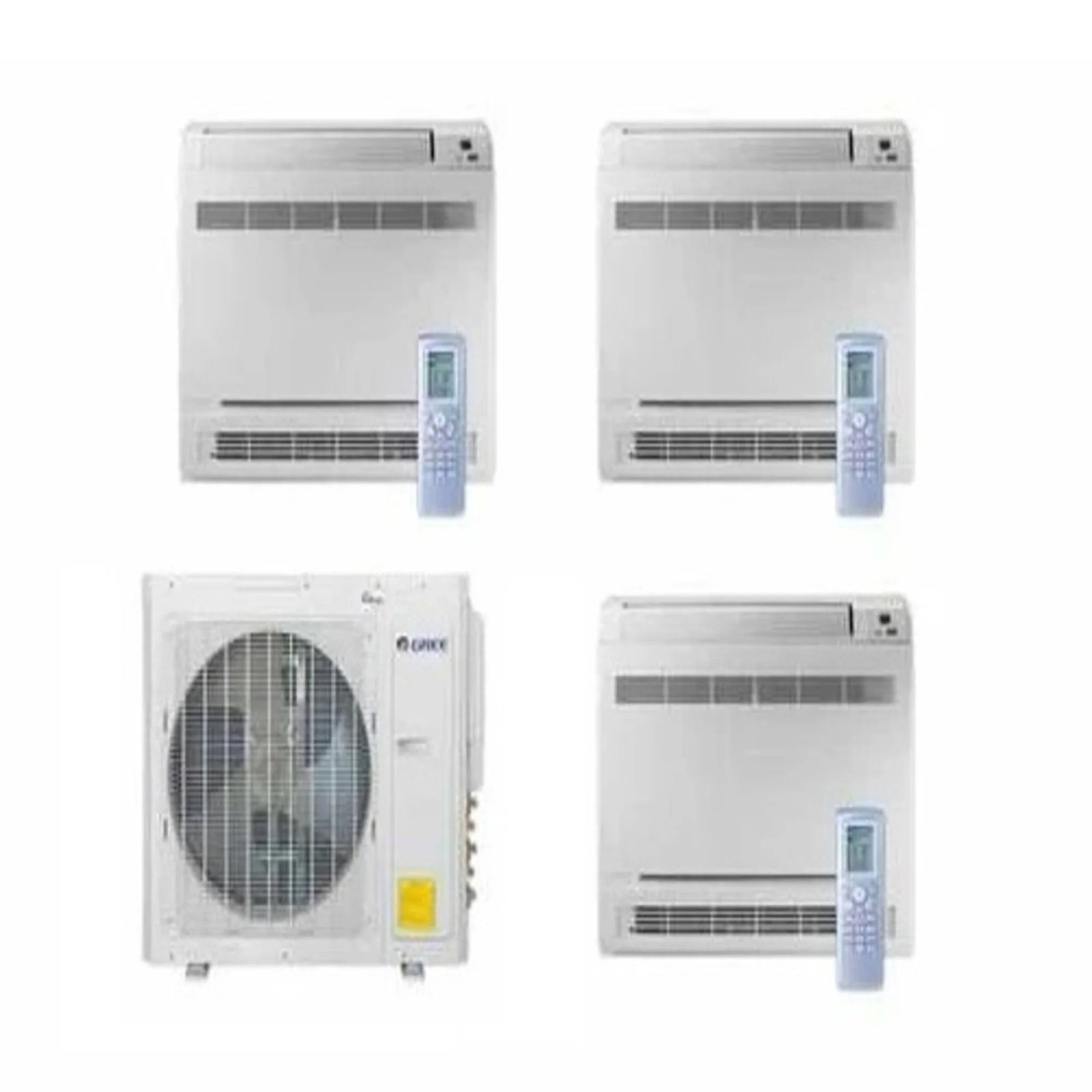 gree multi+ ultra series 24,000 btu 3 zone mini floor console 9k+12k+12k ductless mini split system gree multi+ ultra series 24,000 btu 3 zone mini floor console 9k+12k+12k ductless mini split system