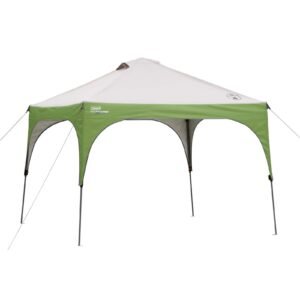 coleman 10′ x 10′ outdoor canopy sun shelter tent with instant setup, green