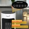 caynel oscillating tower ceramic heaters for home, electric space heater with thermostat 12 hour timer, 1500w, white caynel oscillating tower ceramic heaters for home, electric space heater with thermostat 12 hour timer, 1500w, white