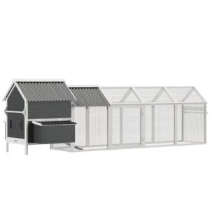 pawhut 162″ large chicken coop for 6 8 chickens, chicken house