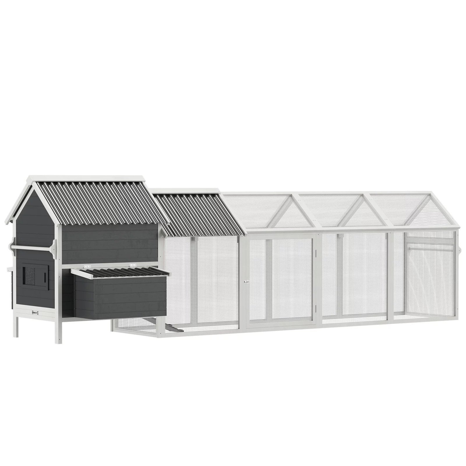 pawhut 162″ large chicken coop for 6 8 chickens, chicken house pawhut 162″ large chicken coop for 6 8 chickens, chicken house