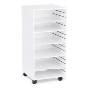 simply tidy modular mobile panel tower， white