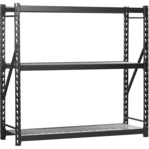 72â²â²h x 77â²â²l x 24â²â²w steel welded storage rack, black