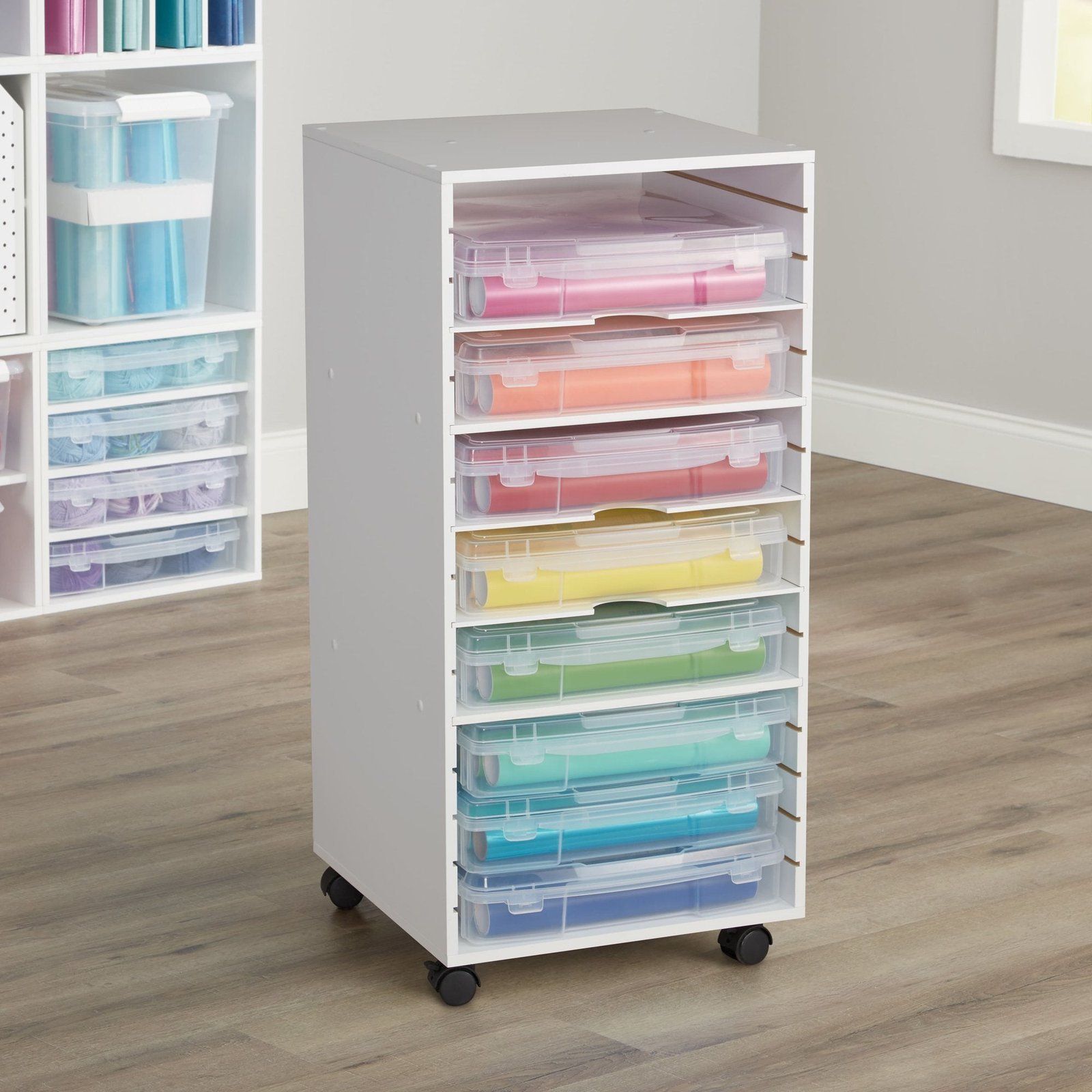 simply tidy modular mobile panel tower, white simply tidy modular mobile panel tower, white