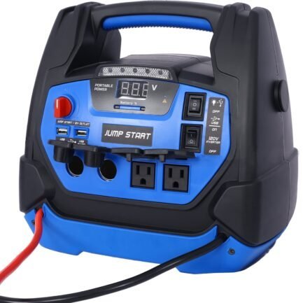 rechargeable jump starter for gas diesel vehicles – 1800 amps with air compressor and ac, 12v dc, usb power station rechargeable jump starter for gas diesel vehicles – 1800 amps with air compressor and ac, 12v dc, usb power station