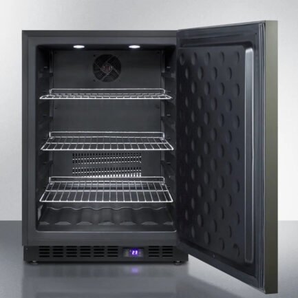 24″ wide built in all freezer, black stainless steel 24″ wide built in all freezer, black stainless steel