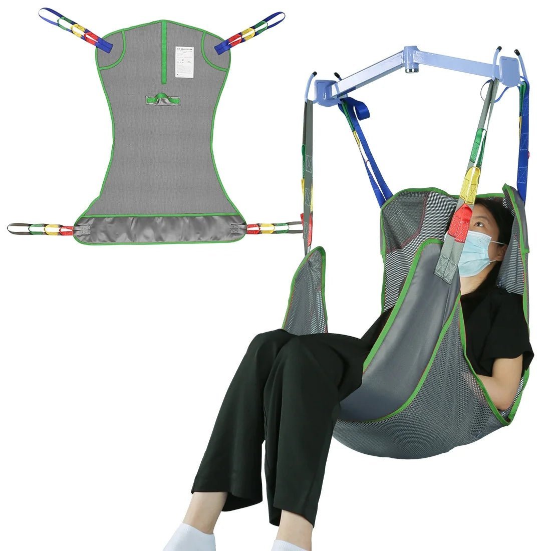 ez assistive universal full body patient lift sling, mesh fabric patient sling transfer and bathing aids, 500lb weight capacity ez assistive universal full body patient lift sling, mesh fabric patient sling transfer and bathing aids, 500lb weight capacity