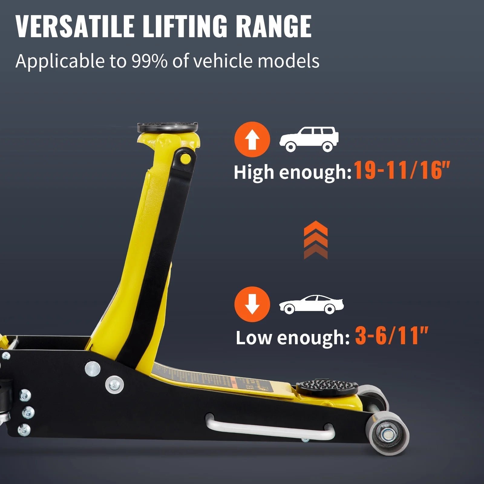 skyshalo low profile floor jack 3 ton (6600 lbs), dual piston quick lift pump, 19 11/16″ 3 6/11″ height lifting range, yellow+black, aluminum and steel hydraulic racing floor jack skyshalo low profile floor jack 3 ton (6600 lbs), dual piston quick lift pump, 19 11/16″ 3 6/11″ height lifting range, yellow+black, aluminum and steel hydraulic racing floor jack
