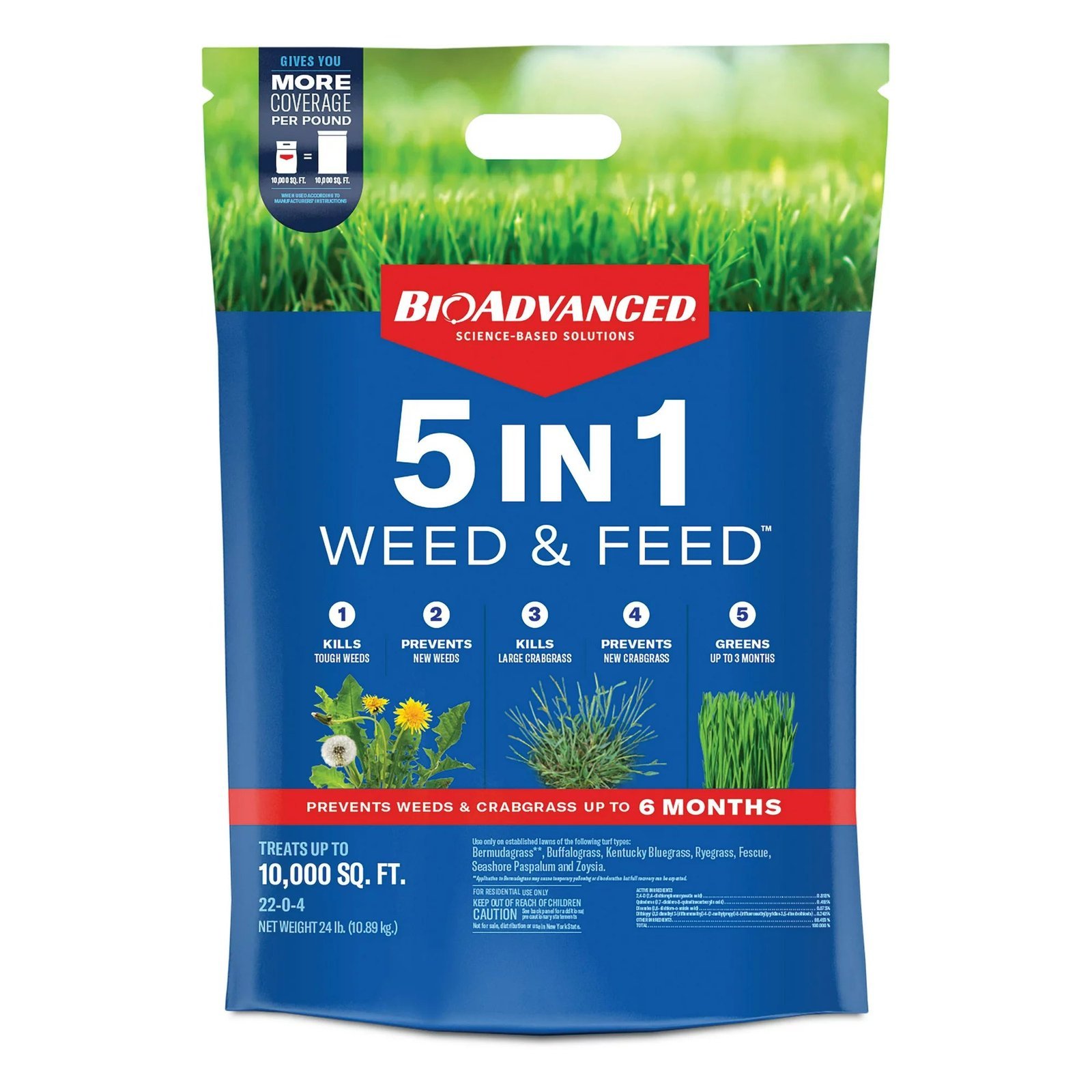 bioadvanced 5 in 1 weed and feed, granules, 24 lbs bioadvanced 5 in 1 weed and feed, granules, 24 lbs