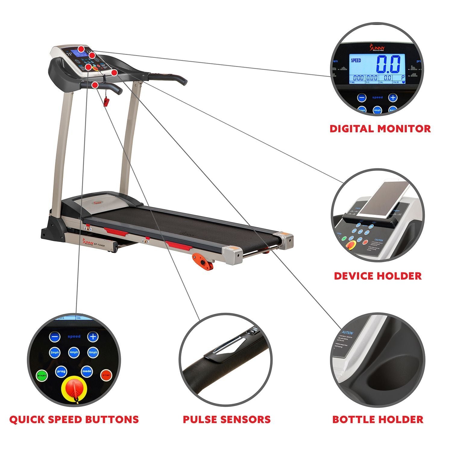 sunny health and fitness treadmill (sf t4400) sunny health and fitness treadmill (sf t4400)