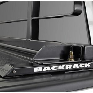 backrack by realtruck | hardware kit for use w/ wide top tonneau, black, no drill | 50327 | compatible with 2016 2023 toyota tacoma; 2005 2015 toyota tacoma w/ utility track system