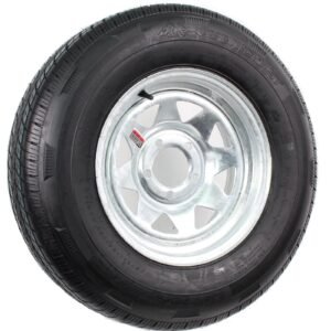 radial trailer tire on rim st205/75r14 205/75 14 5 lug wheel galvanized spoke