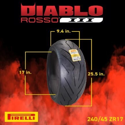 pirelli diablo rosso iii 120/70zr17 front & 240/45 zr17 rear tire with keychain pirelli diablo rosso iii 120/70zr17 front & 240/45 zr17 rear tire with keychain