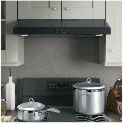 ge – 30″ convertible range hood – black on black ge – 30″ convertible range hood – black on black
