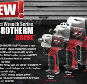 aircat pneumatic tools 1178 vxl: 1/2 inch vibrotherm drive impact wrench 1,300 ft lbs – standard anvil