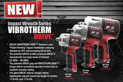 aircat pneumatic tools 1178 vxl: 1/2 inch vibrotherm drive impact wrench 1,300 ft lbs – standard anvil aircat pneumatic tools 1178 vxl: 1/2 inch vibrotherm drive impact wrench 1,300 ft lbs – standard anvil