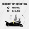 big red hydraulic trolly floor jack with carrying storage case,1.5 ton (3,000 lb) capacity black,w8204sb big red hydraulic trolly floor jack with carrying storage case,1.5 ton (3,000 lb) capacity black,w8204sb