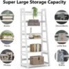 5 tier ladder bookshelf bookcase, 5 shelf ladder shelves for living room home office 5 tier ladder bookshelf bookcase, 5 shelf ladder shelves for living room home office
