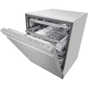 lg – 24″ top control built in smart wifi enabled dishwasher with steam, 3rd rack and stainless steel tub – stainless steel