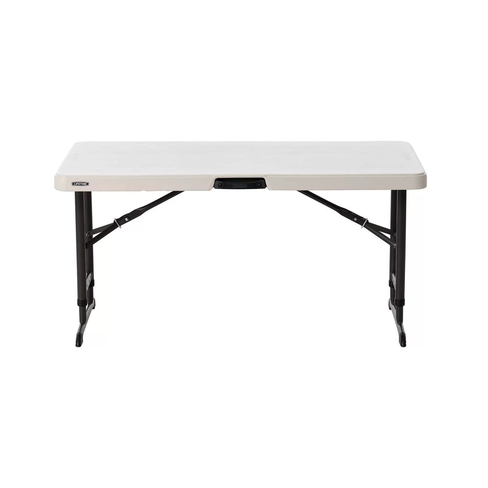 lifetime products 4 ft. commercial adjustable folding table, white lifetime products 4 ft. commercial adjustable folding table, white