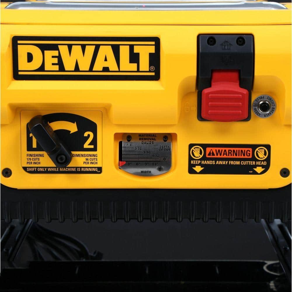 15 amp corded 13 in. heavy duty 2 speed thickness planer with (3) knives, in feed table and out feed table dw735x 15 amp corded 13 in. heavy duty 2 speed thickness planer with (3) knives, in feed table and out feed table dw735x