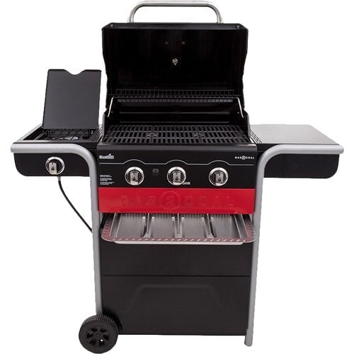 char broil – gas2coal hybrid grill – black/red char broil – gas2coal hybrid grill – black/red