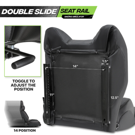 magshion ergonomic racing seat, racing simulator game seat with adjustable slide, leather racing seat for racing simulator cockpit, black magshion ergonomic racing seat, racing simulator game seat with adjustable slide, leather racing seat for racing simulator cockpit, black