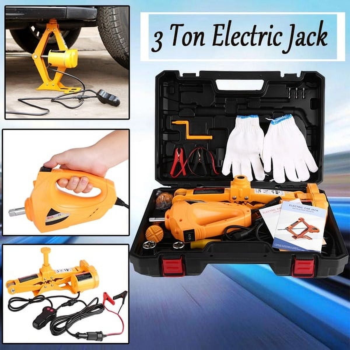 3ton 12v dc automotive electric jack lifting car suv emergency equipment w/ impact wrench 3ton 12v dc automotive electric jack lifting car suv emergency equipment w/ impact wrench
