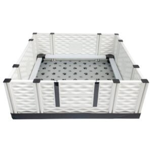 Store ezclassic 48 x48 puppy dog whelping box playpen w/rails & liner, gray(open box)