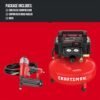 craftsman 6 gal. pancake portable brad nailer and air compressor combo kit 150 psi 0.8 hp – case of: 1 craftsman 6 gal. pancake portable brad nailer and air compressor combo kit 150 psi 0.8 hp – case of: 1