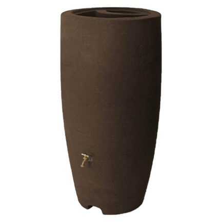 algreen athena 80 gallon rain water collection drum barrel, brownstone (2 pack) algreen athena 80 gallon rain water collection drum barrel, brownstone (2 pack)